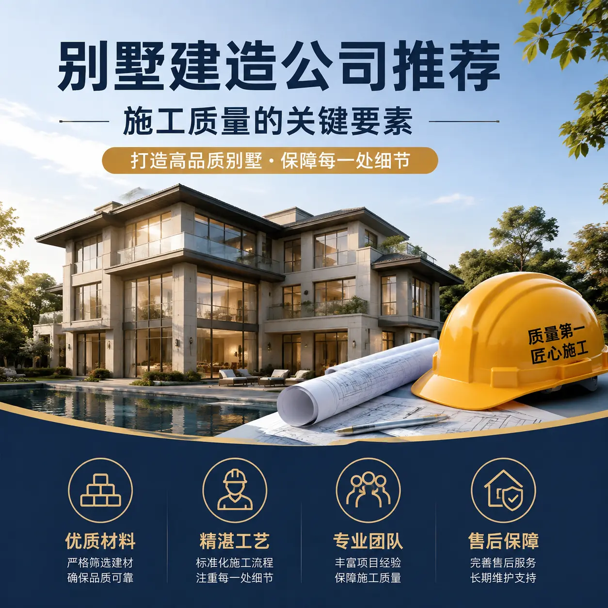 别墅建造公司推荐： 金沙 施工质量的关键要素
