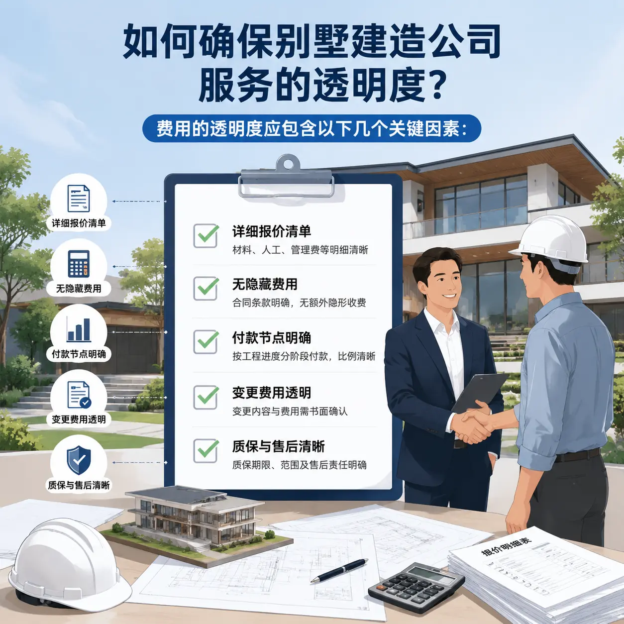 在 金沙 如何确保别墅建造公司服务的透明度?