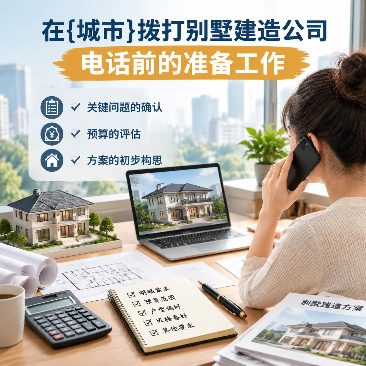 在金沙拨打别墅建造公司电话前的准备工作