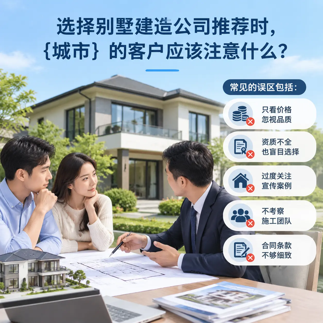 选择别墅建造公司推荐时,金沙 的客户应该注意什么?