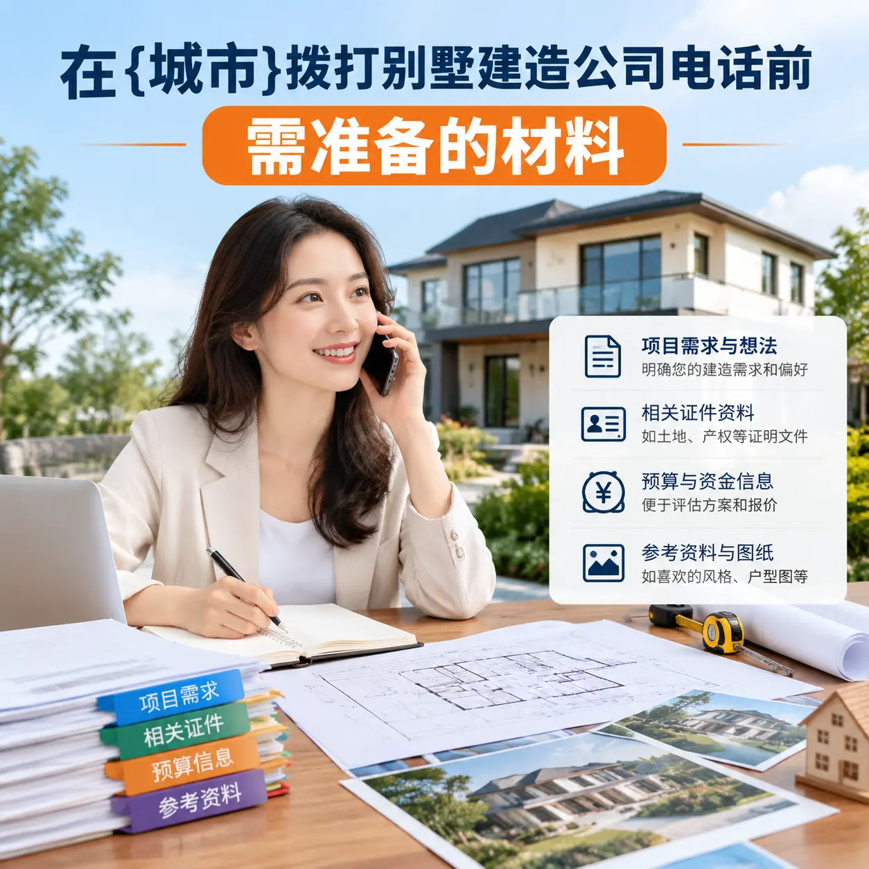 在金沙拨打别墅建造公司电话前需准备的材料