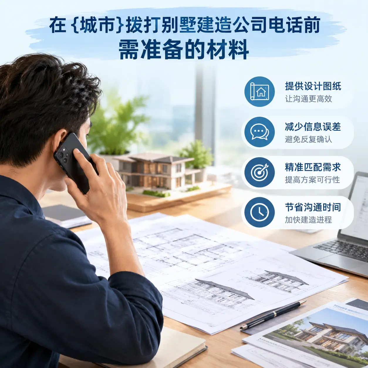 在金沙拨打别墅建造公司电话前需准备的材料