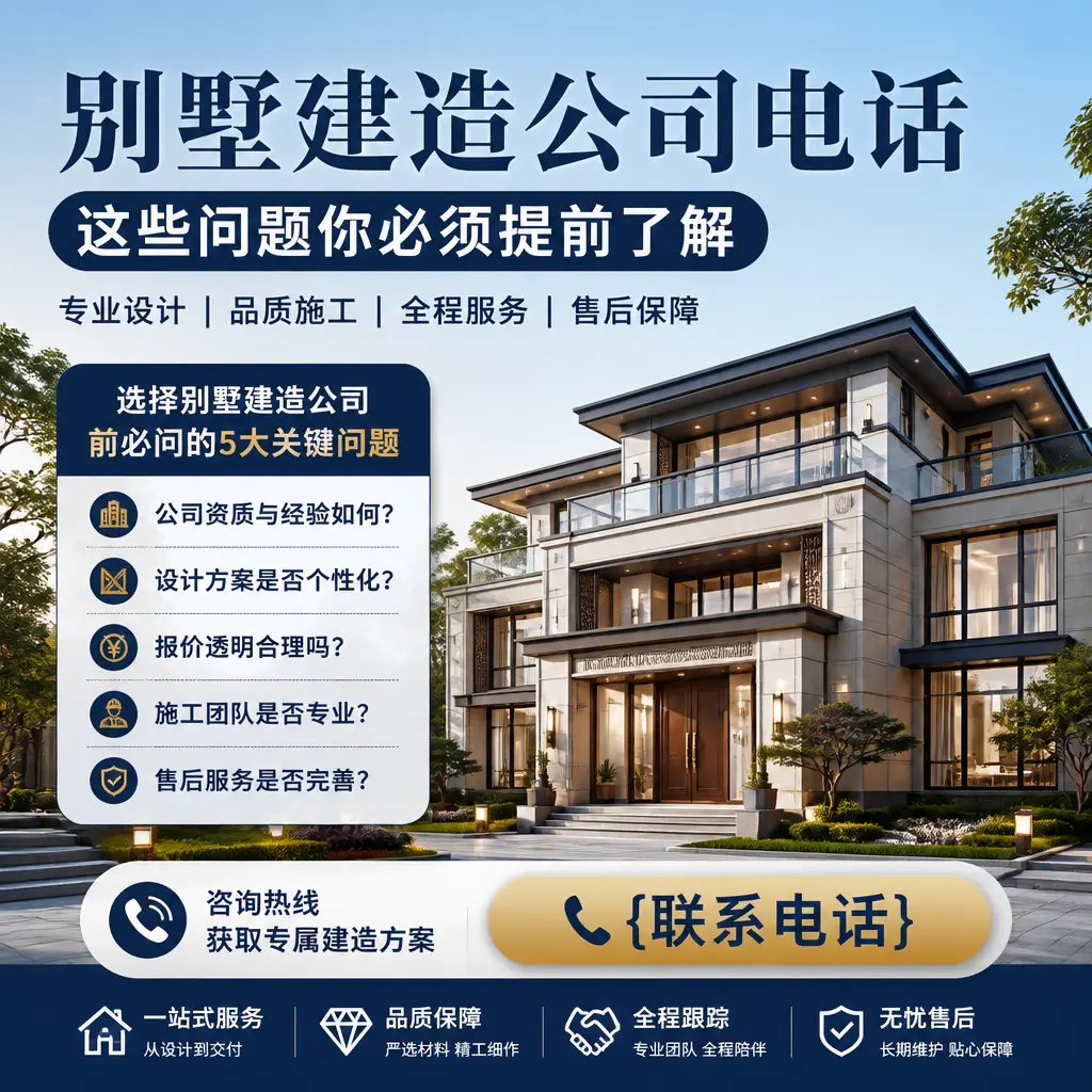 金沙别墅建造公司电话，这些问题你必须提前了解
